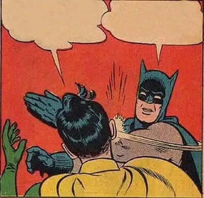 Batman Slapping Robin meme template preview